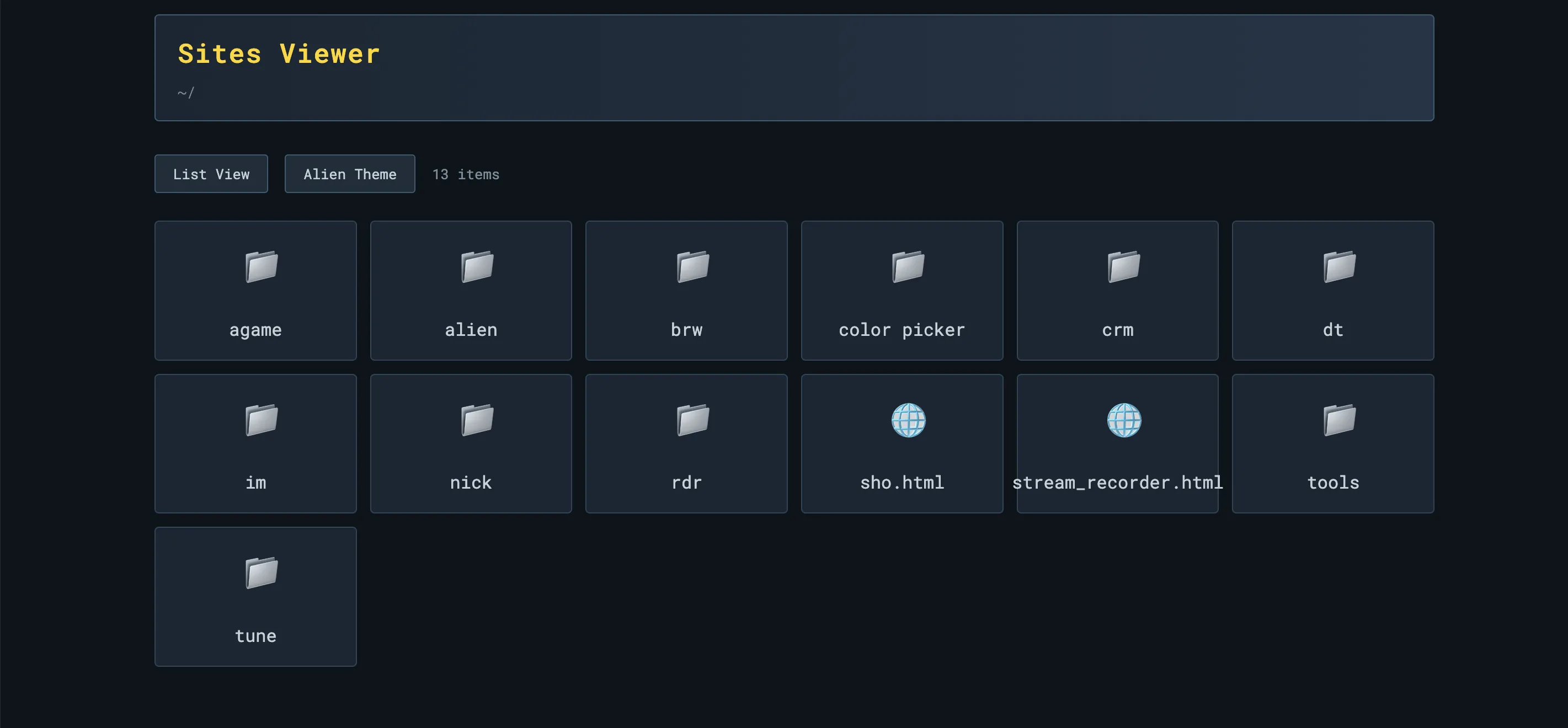 Sites Viewer